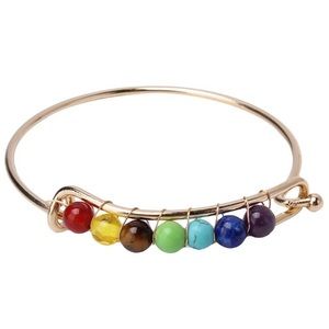 Natural stone bracelet of seven chakras